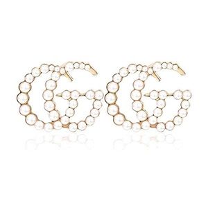 NEW Faux Pearl Alphabet Double G Pierced Earrings. I’m so overwhelmed /thanx